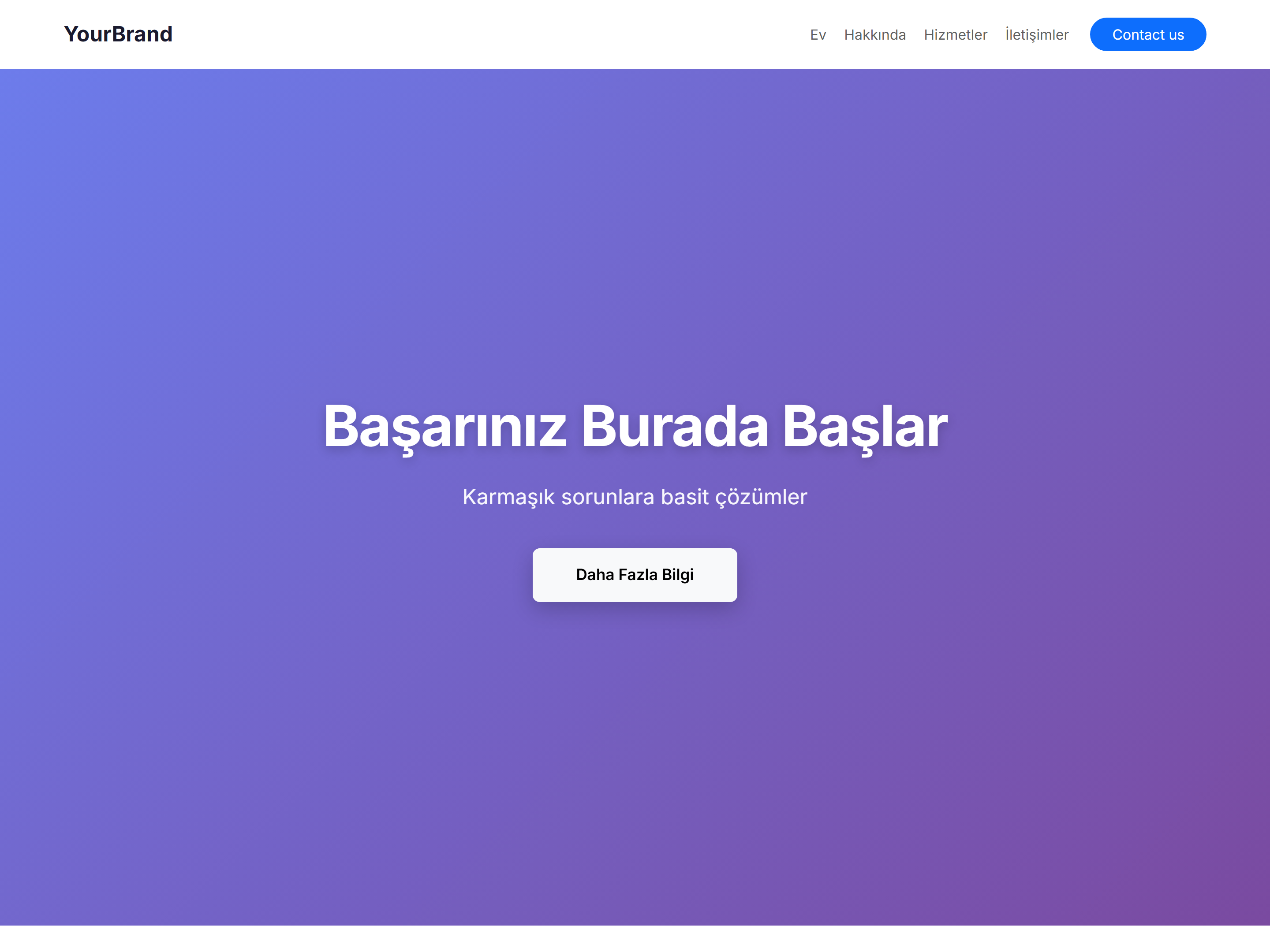 Basit Tek Sayfa