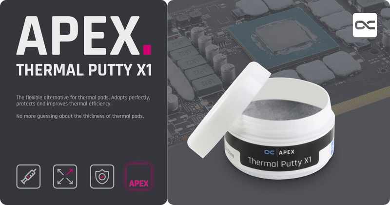 Alphacool yeni bir sıvı termal contası başlattı – Apex Thermal Putty X1