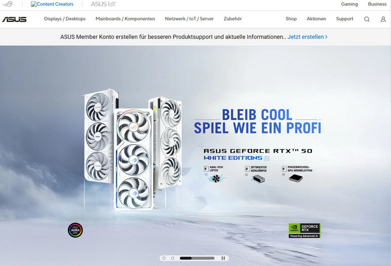 Yeni Alman portalı Asus tekrar çalışıyor: sürücü ve BIOS indirme geri getirildi, ancak dizüstü bilgisayarlar ve masaüstü bilgisayarlar için destek yok