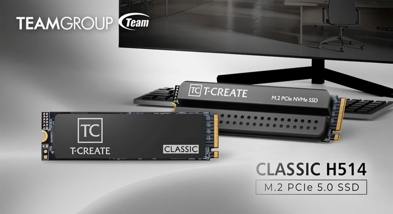 TeamGroup, yerel yapay zeka yükleri için tasarlanmış SSD T‑Create Classic H514 PCIe 5.0’ı piyasaya sürdü; kapasite 4 TB’ye kadar ve okuma hızı 14 200 MB/s’e kadar.