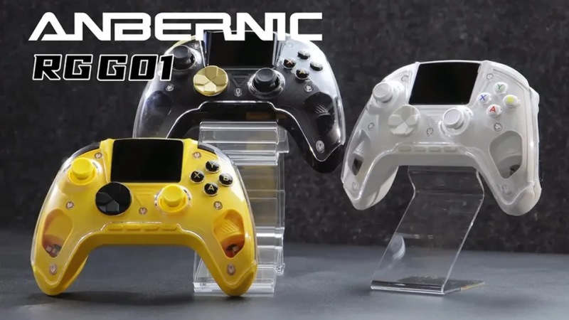 Anbernic RG G01, entegre kalp atış hızı sensörü ve ekranıyla bir oyun kontrolcüsü olarak tanıtılıyor.