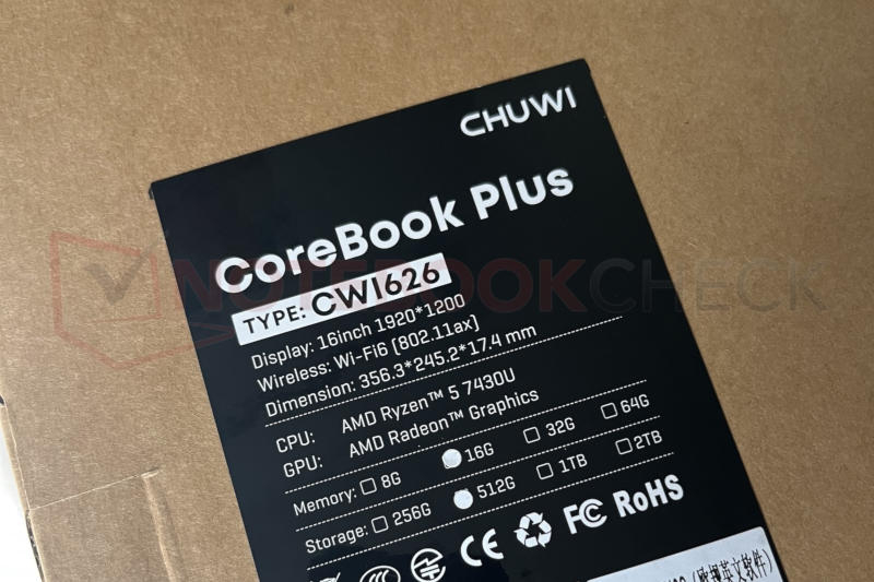 Chuwi, işlemcileri değiştirdiği için yeniden ortaya çıktı: dizüstü bilgisayarda belirtilen özelliklere göre zayıf bir Ryzen kurulu.