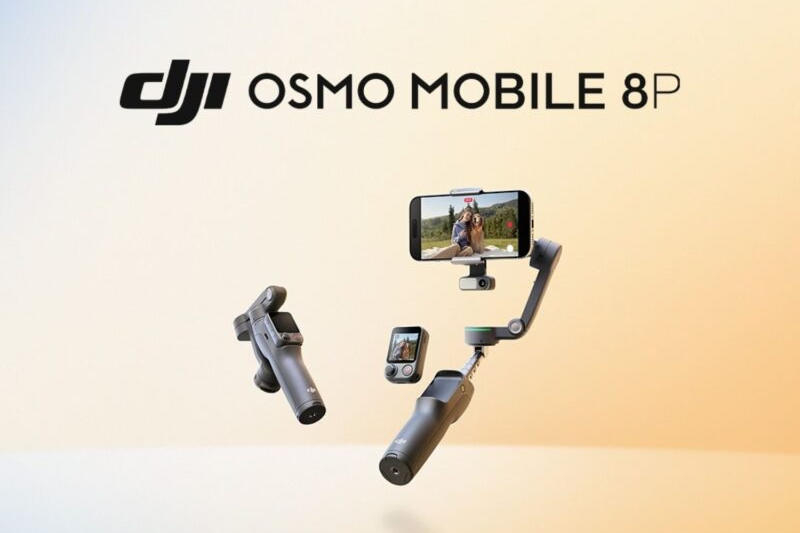 Yeni bir DJI Osmo Mobile 8P stabilizatörü, çıkarılabilir kontrolör‑ekran ile piyasaya sunuldu.