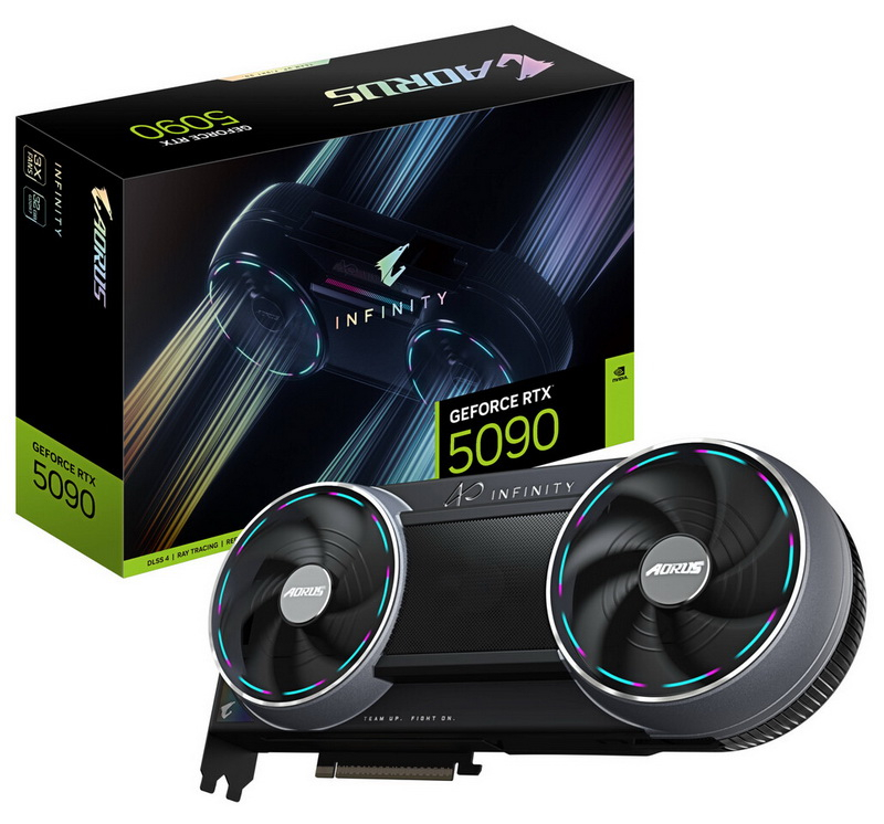 Gigabyte, standart olmayan tasarımı ve gizli fanıyla öne çıkan Aorus GeForce RTX 5090 Infinity kartının satışına başladı