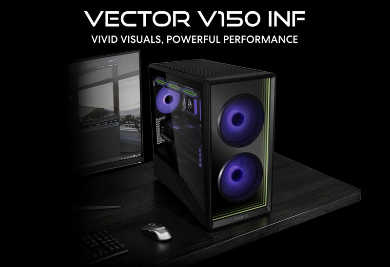 Lian Li, yeni kompakt kasa Vector V150 INF’i “akışlı ayna” ile tanıttı.