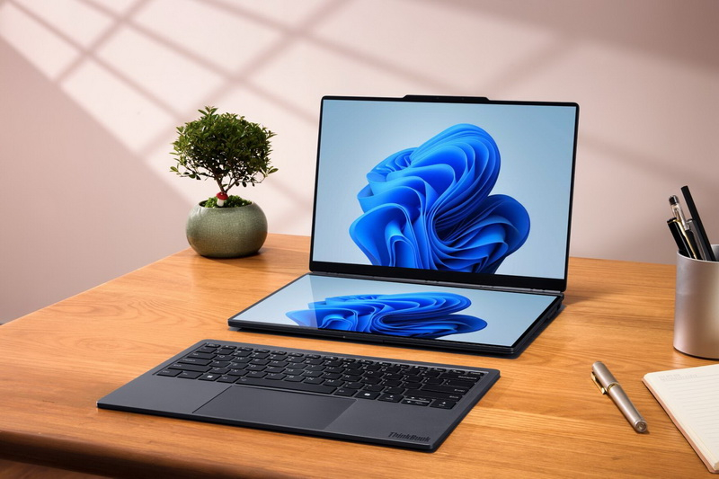 Lenovo, iki ekranlı ve çıkarılabilir klavye ile donatılmış yeni modüler dizüstü bilgisayar ThinkBook Modular AI PC’yi tanıttı