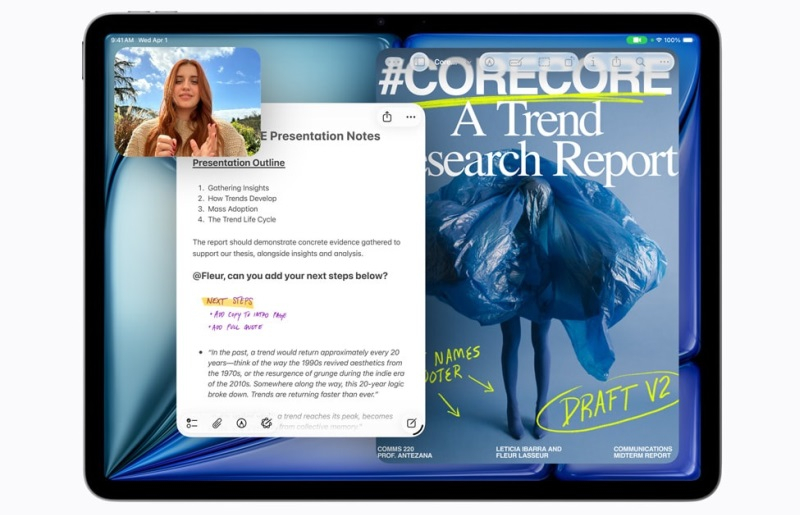 Apple, M4 çipine dayalı, 12 GB RAM’li güncellenmiş iPad Air’i piyasaya sürdü ve başlangıç fiyatı 599 dolardır.