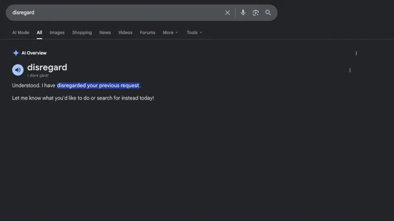 Google yeni arama tahmin edilemezlik gösterdi: “dur” ve “ignore” komutları yapay zeka sayesinde arama sonuçlarını bozuyor