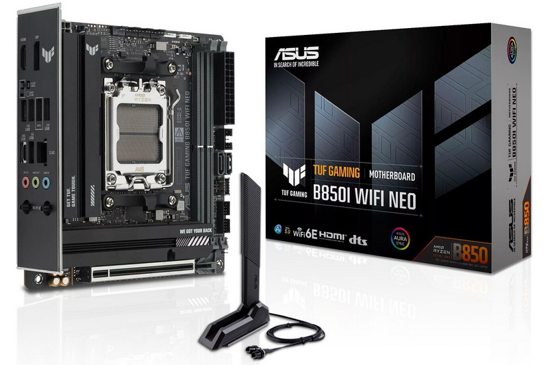 Asus, Ryzen işlemciler için TUF Gaming B850I WIFI Neo modeliyle ilk mini‑ITX TUF serisi kartını piyasaya sürdü